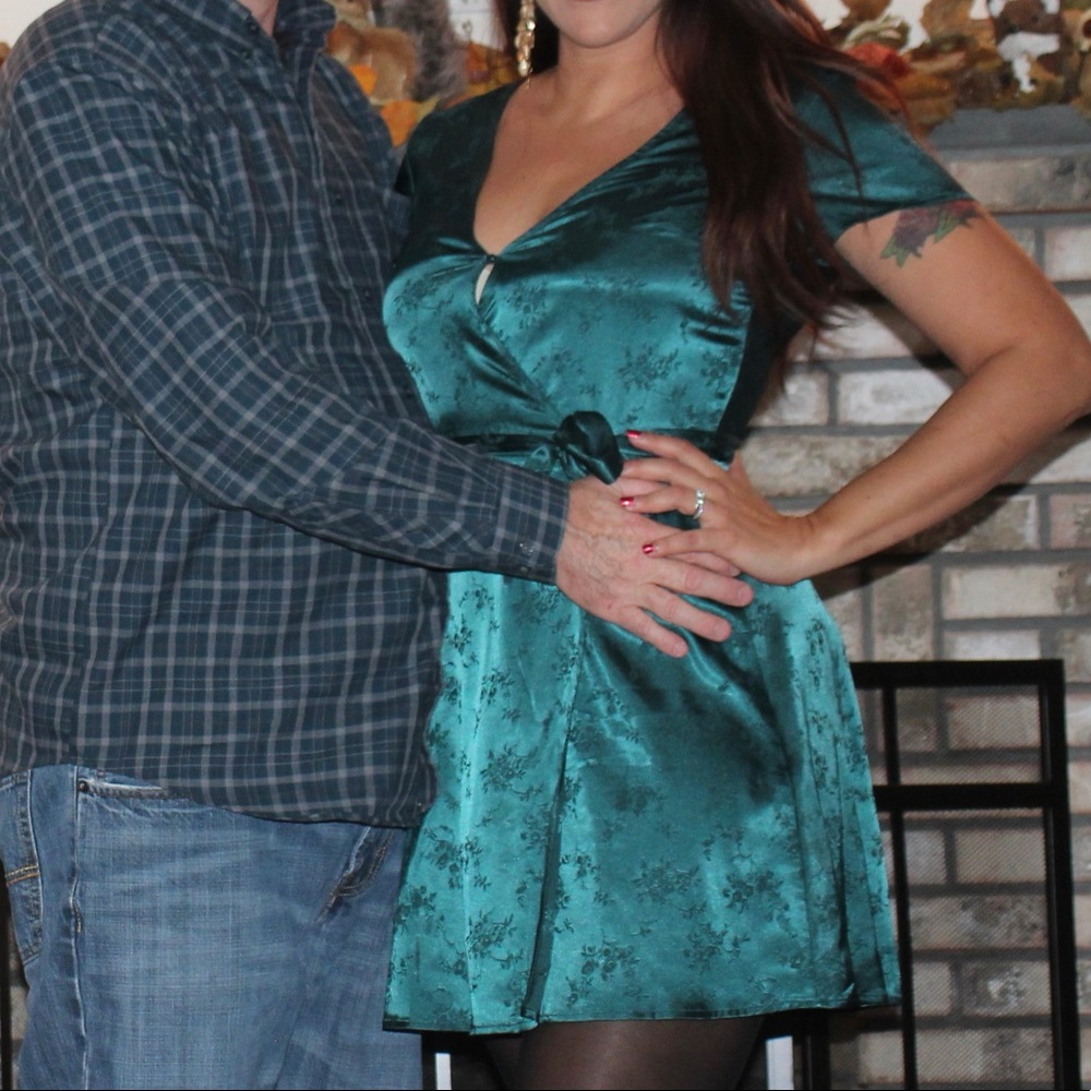 Emerald green dress